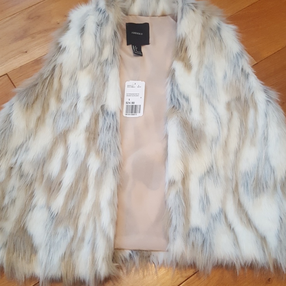 Faux fur vest